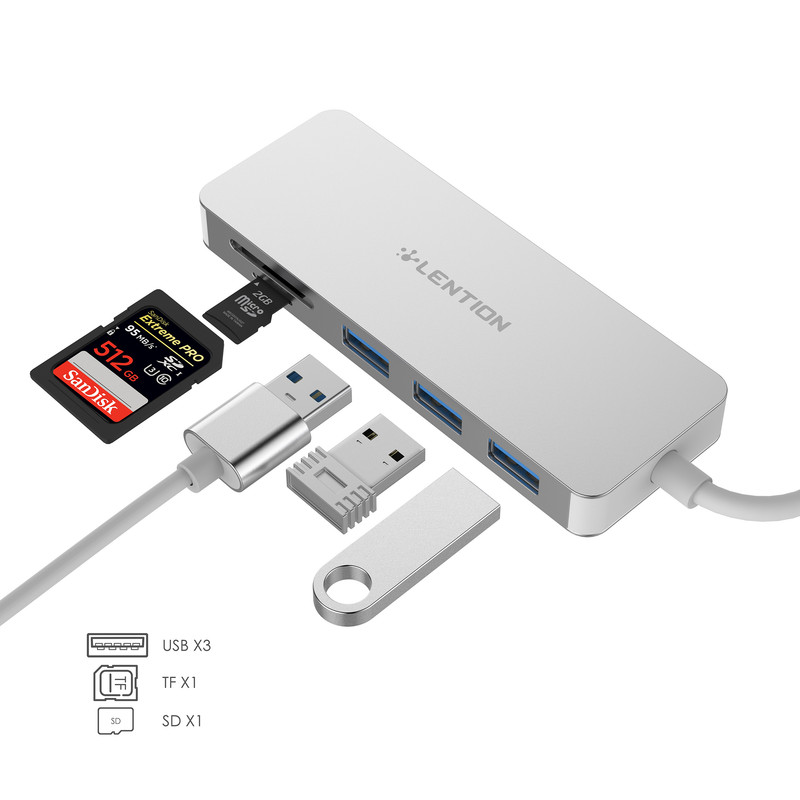 هاب 5 پورت USB3.0 لنشن مدل H15
