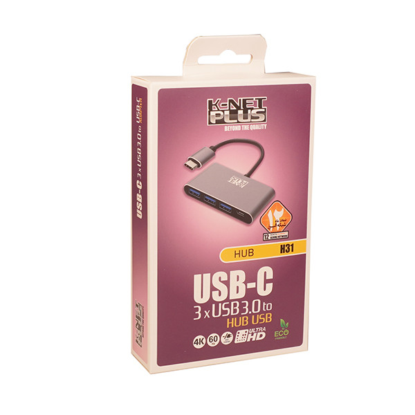 هاب 4 پورت USB-C کی نت پلاس مدل KP-HUCMH3102