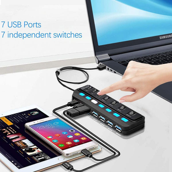 هاب USB 3.0 هفت پورت فرانت مدل FN-U3H701S