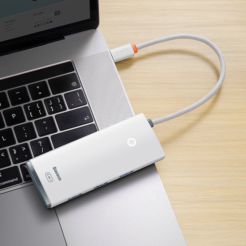 هاب 5 پورت USB-C باسئوس مدل WKQX040002