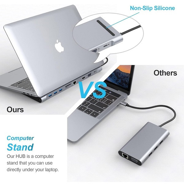 هاب 10 پورت USB-C مدل DC007
