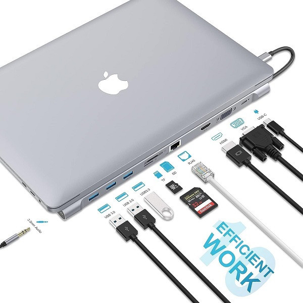 هاب 10 پورت USB-C مدل DC007