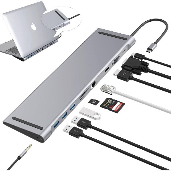 هاب 10 پورت USB-C مدل DC007
