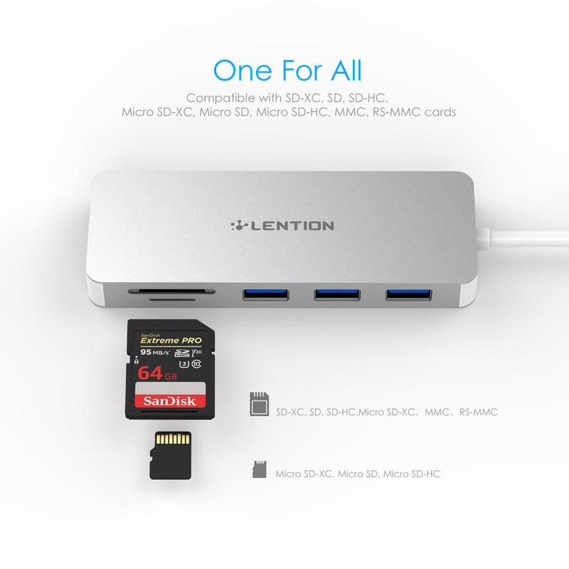 هاب 5 پورت USB-C لنشن مدل C15