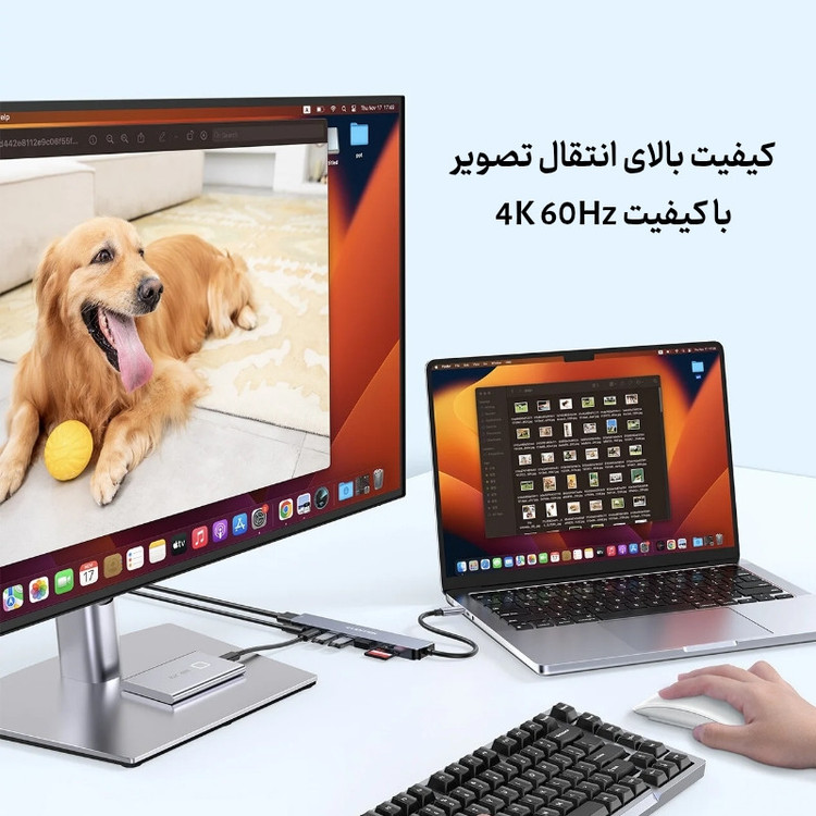 هاب 6 پورت USB-C لنشن مدل CE18-PHCR