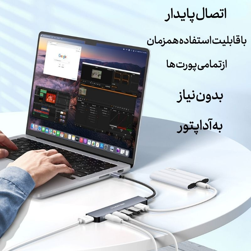 هاب 6 پورت USB-C لنشن مدل CE18-PHCR