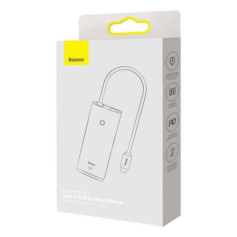 هاب 6 پورت USB-C باسئوس مدل BS-OH020