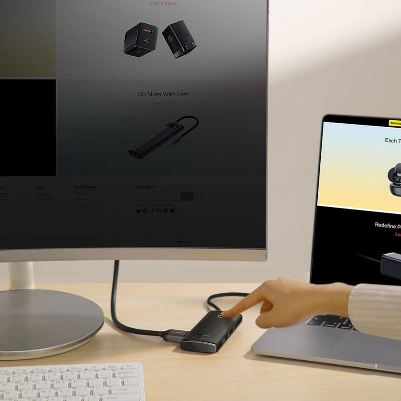 هاب 6 پورت USB-C باسئوس مدل BS-OH020