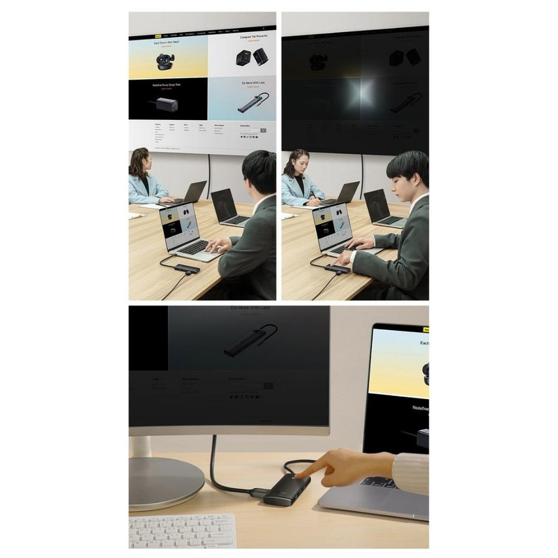 هاب 6 پورت USB-C باسئوس مدل BS-OH020