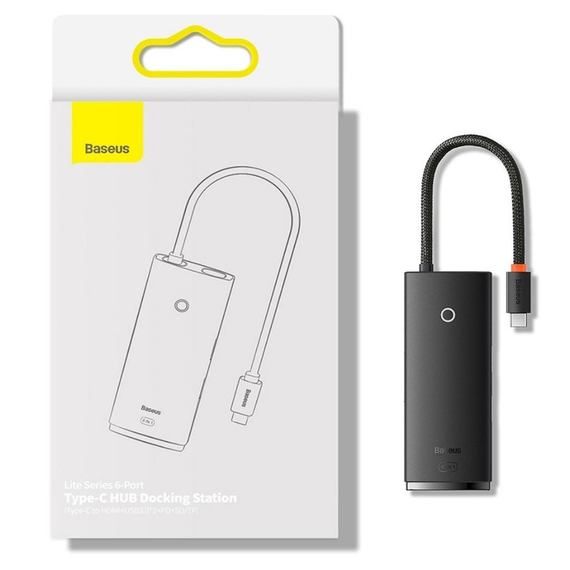 هاب 6 پورت USB-C باسئوس مدل BS-OH020