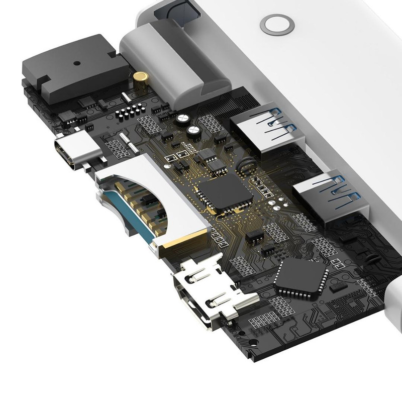 هاب 6 پورت USB-C باسئوس مدل BS-OH020