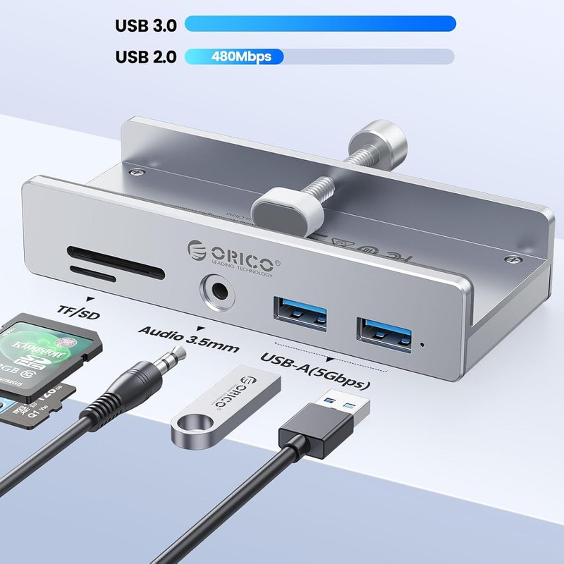 هاب 6 پورت تایپ سی اوریکو مدل MH5PMM-10-SV