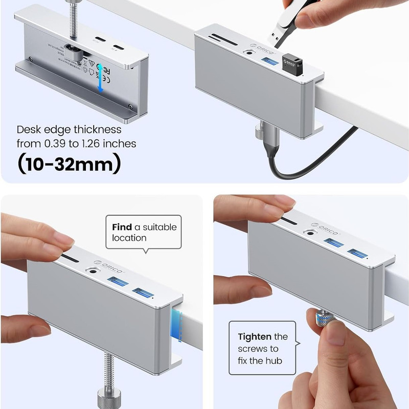 هاب 6 پورت تایپ سی اوریکو مدل MH5PMM-10-SV