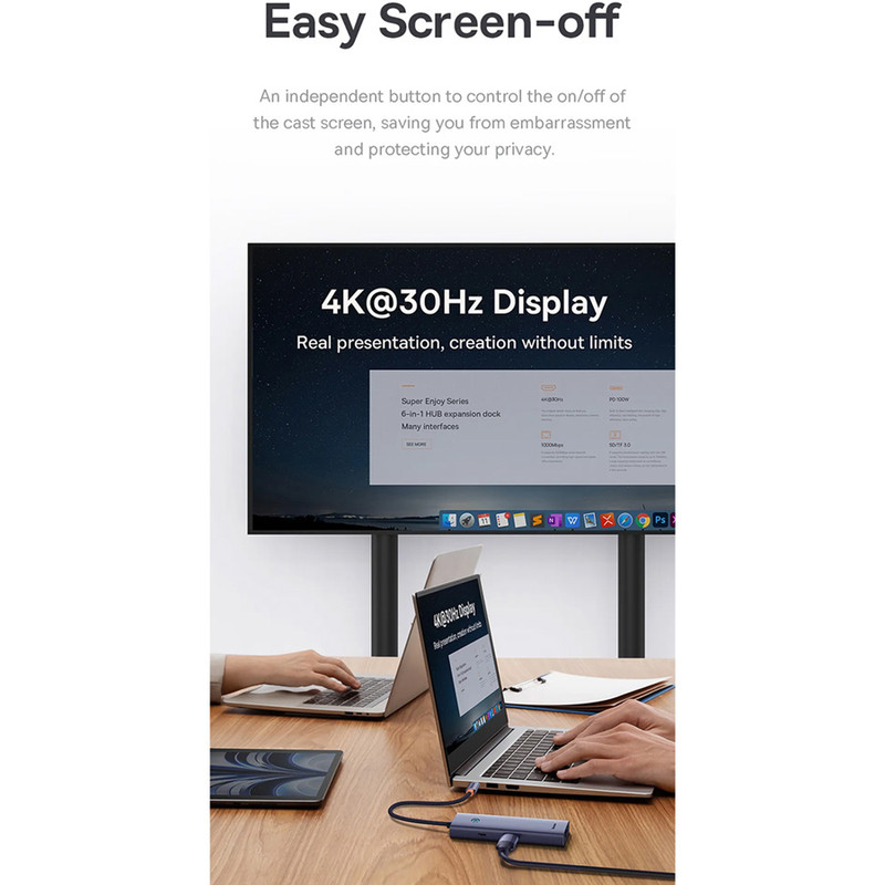هاب 6 پورت USB-C بیسوس مدل B00052802811