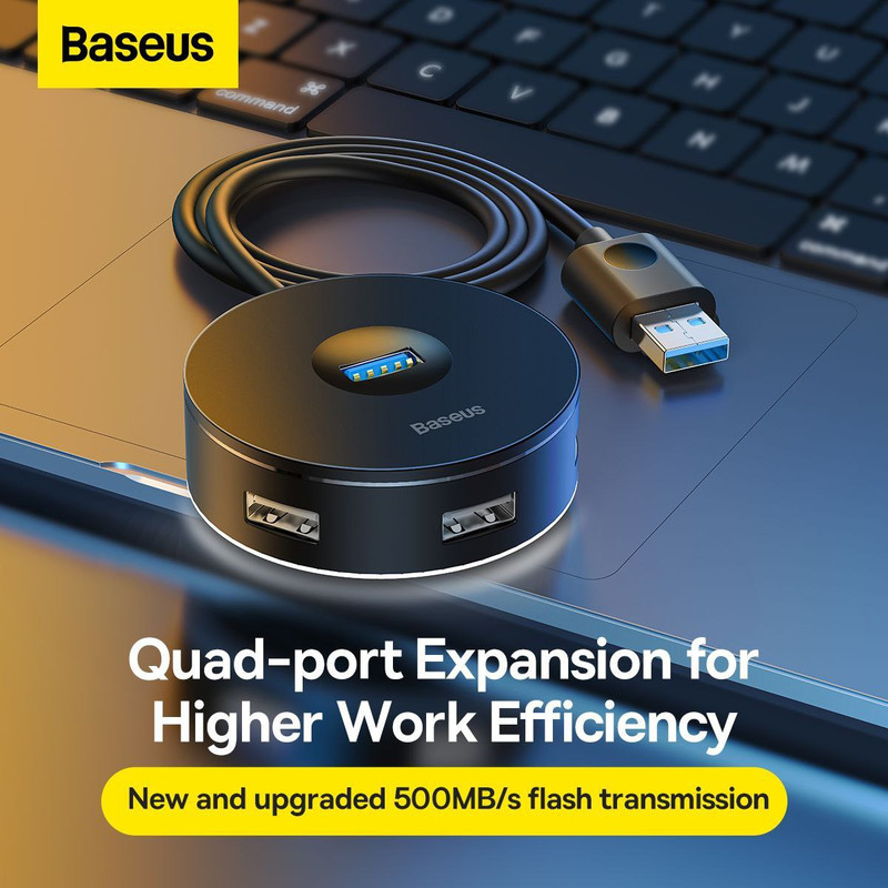 هاب 5 پورت USB باسئوس مدل AIRJOY Round Box CAHUB-U01