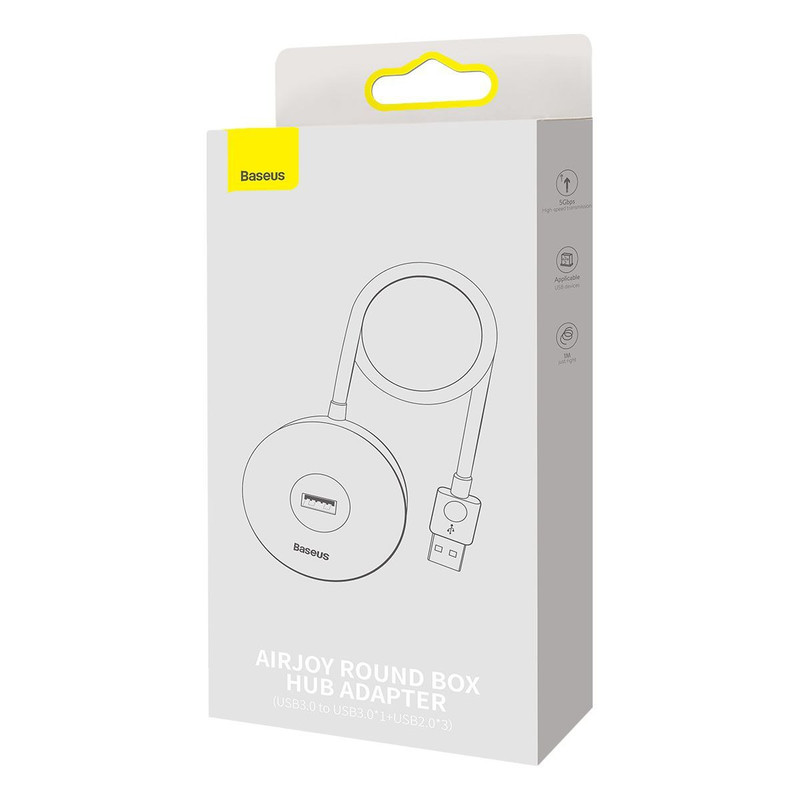هاب 5 پورت USB باسئوس مدل AIRJOY Round Box CAHUB-U01