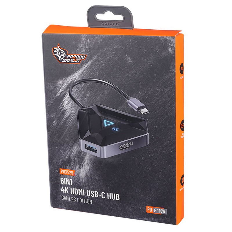 هاب 6 پورت USB-C پرودو مدل POX5Z9