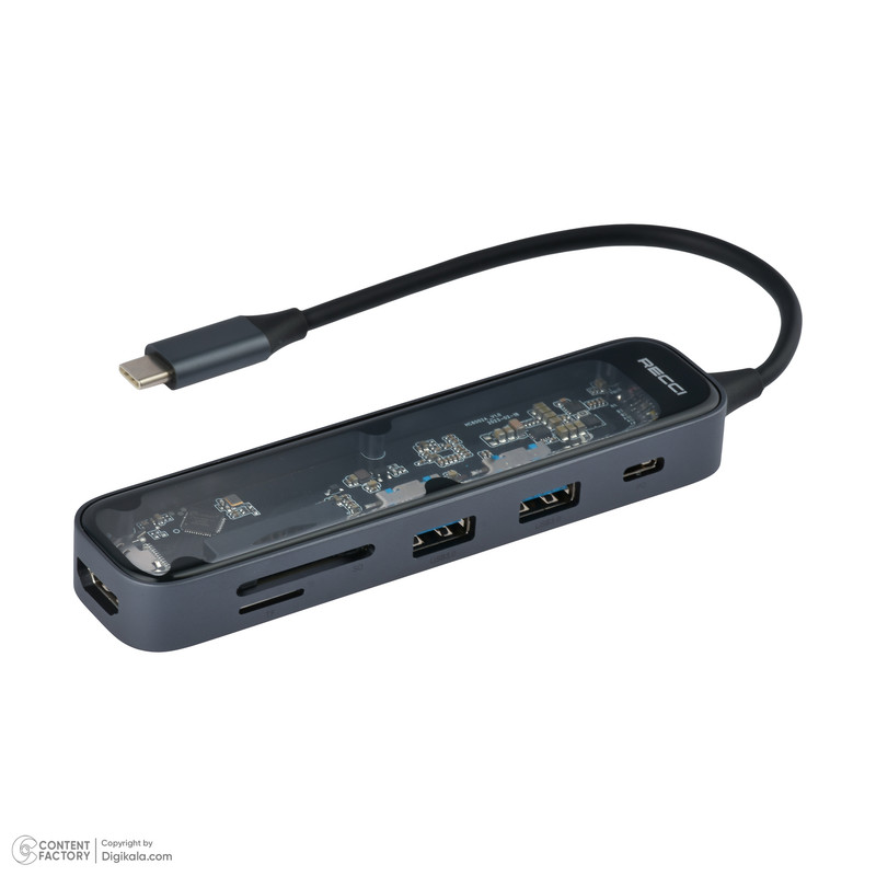 هاب 6 پورت USB-C رسی مدل RH21