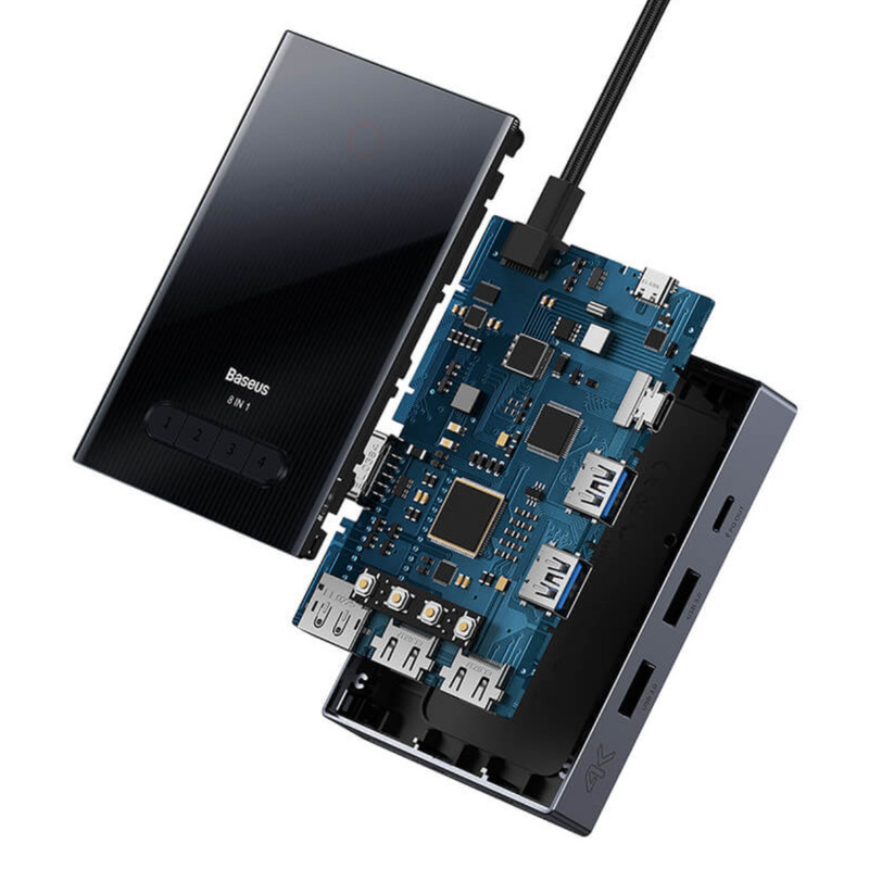 هاب 8 پورت USB-C باسئوس مدل BS-OH082 WKYY030413