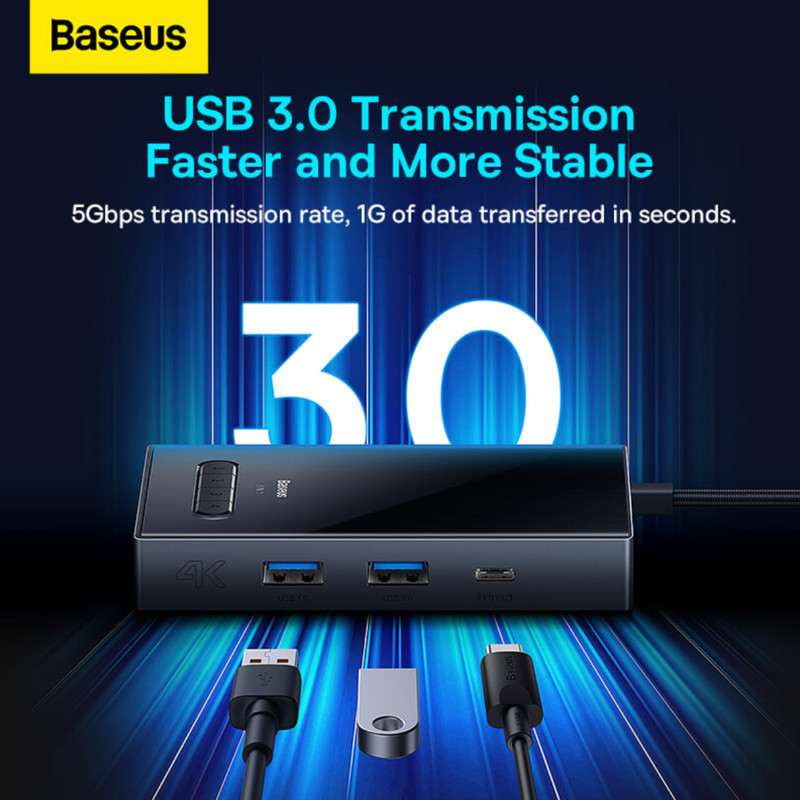 هاب 8 پورت USB-C باسئوس مدل BS-OH082 WKYY030413