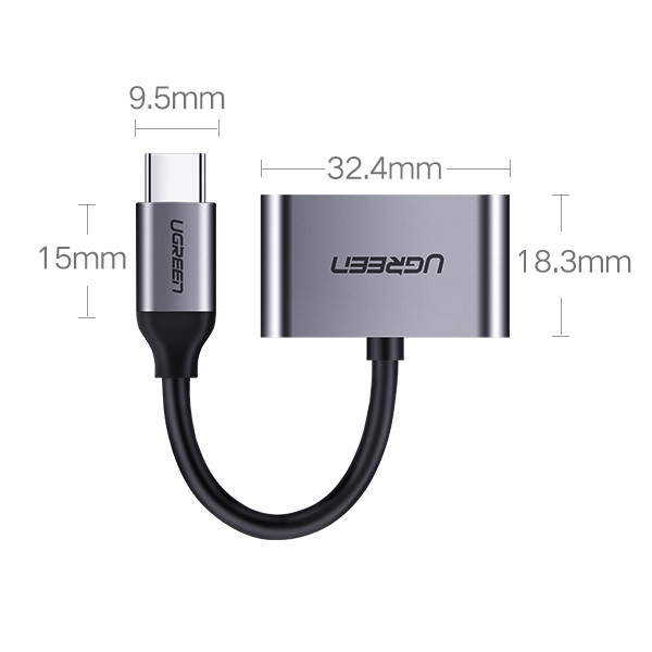 هاب 2 پورت usb-C یوگرین مدل CM193-50596