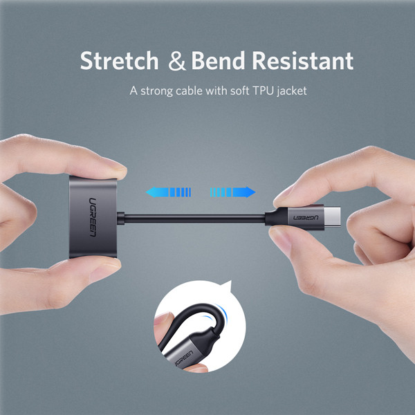 هاب 2 پورت usb-C یوگرین مدل CM193-50596