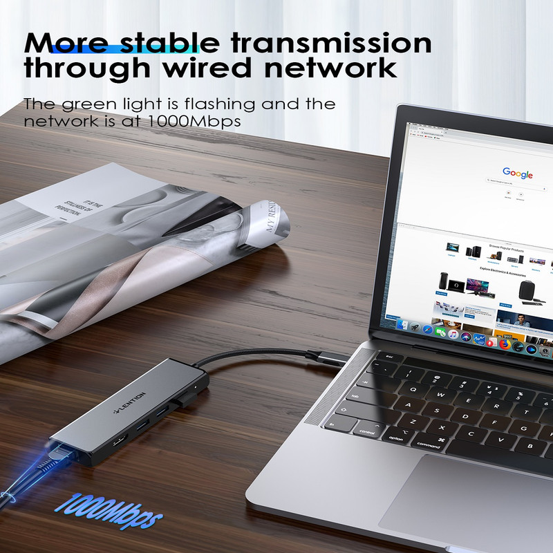 هاب 5 پورت USB-C لنشن مدل C25 HE