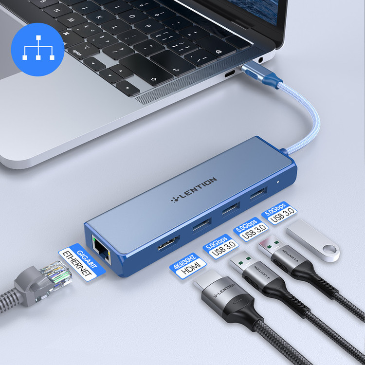 هاب 5 پورت USB-C لنشن مدل C25 HE