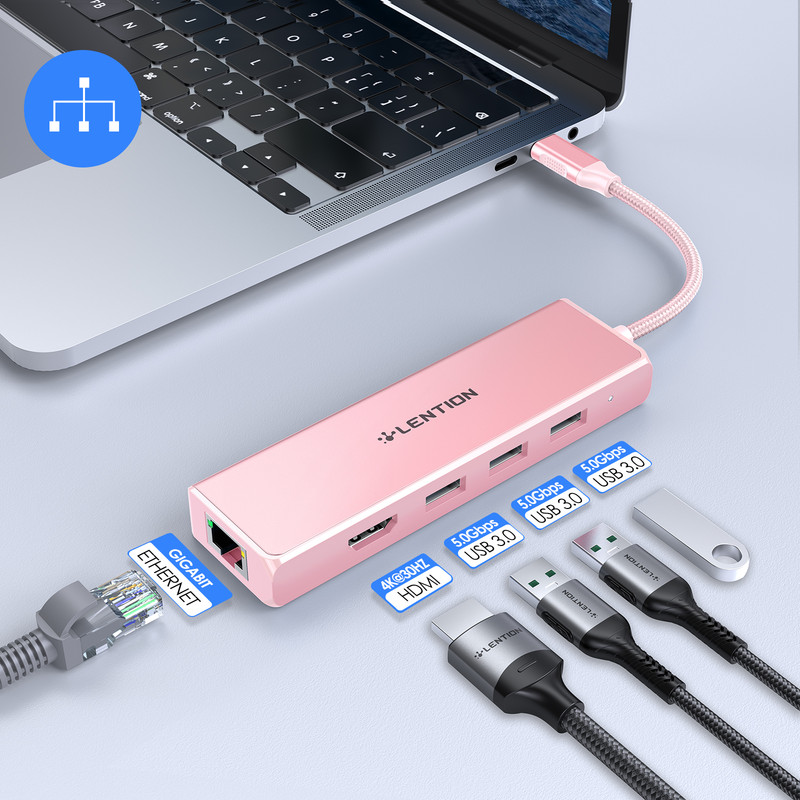 هاب 5 پورت USB-C لنشن مدل C25 HE