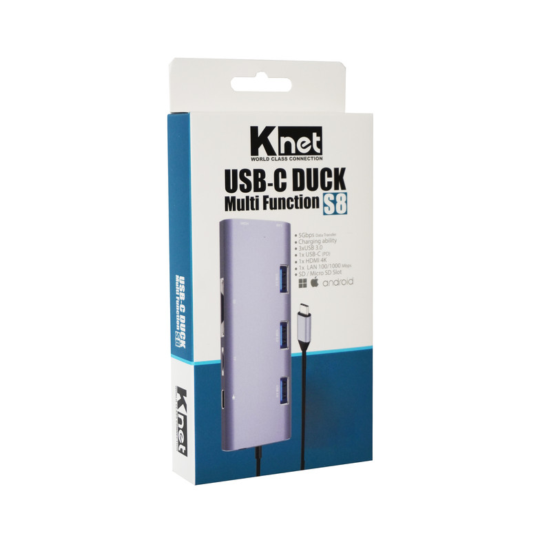 هاب 8 پورت USB-C کی نت مدل s8