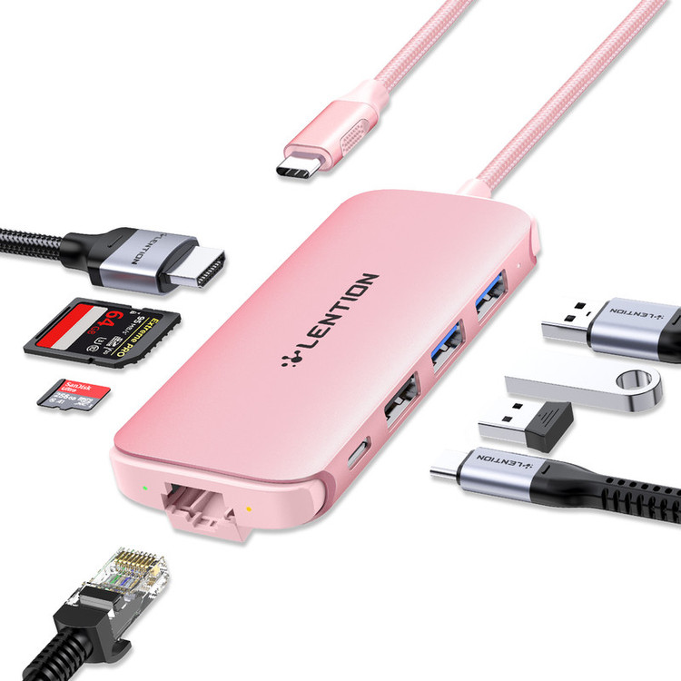هاب 8 پورت USB-C لنشن مدل C48