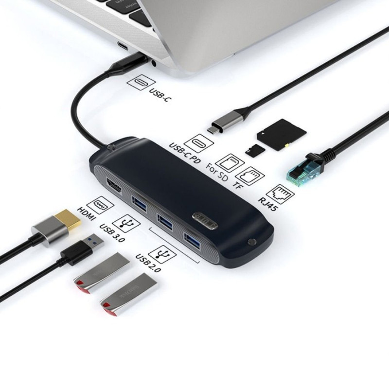 هاب 8 پورت USB-C کوتتسی مدل 160050ZQ