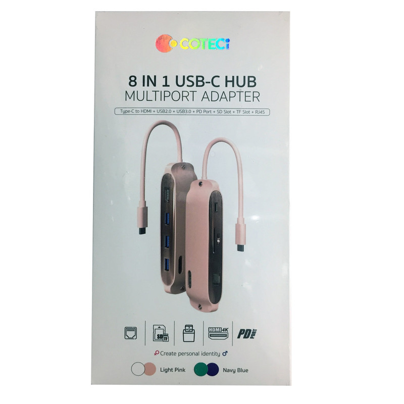 هاب 8 پورت USB-C کوتتسی مدل 160050ZQ