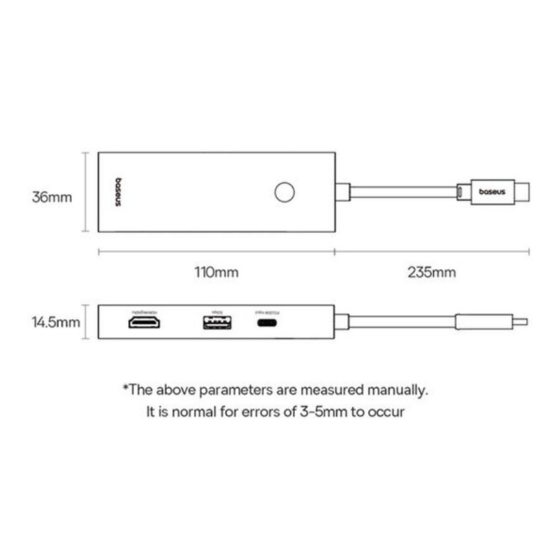هاب 7 پورت USB-C بیسوس مدل B00052803811-01