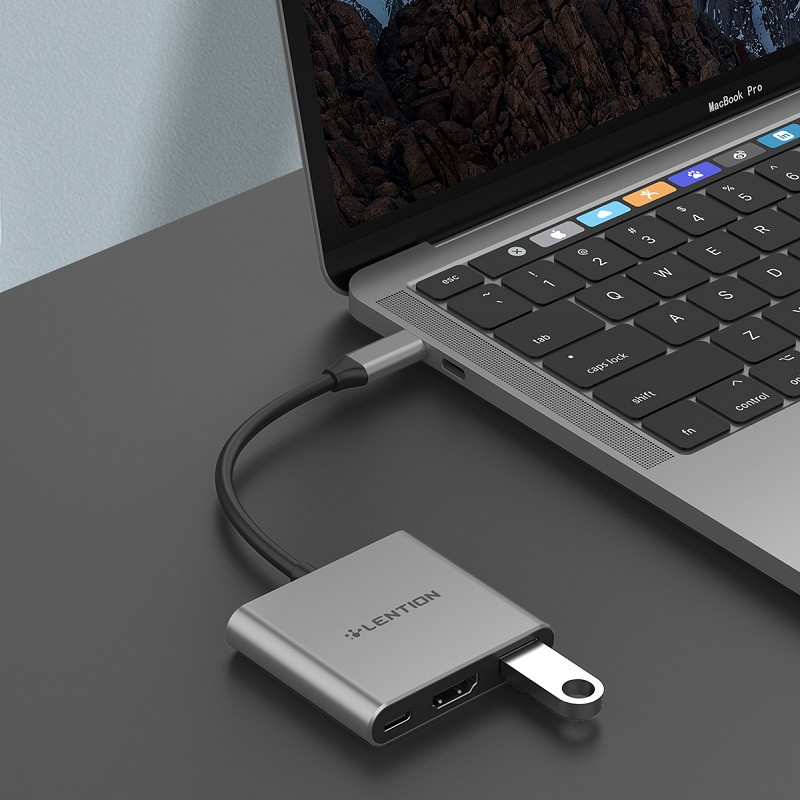 هاب 3 پورت USB-C لنشن مدل C14