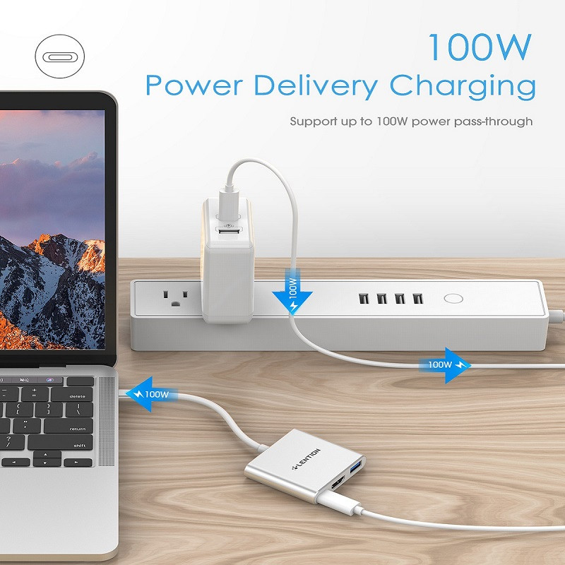 هاب 3 پورت USB-C لنشن مدل C14