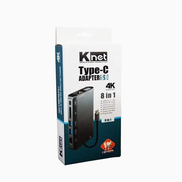 هاب 8 پورت USB-C کی نت مدل K-MFCMS908