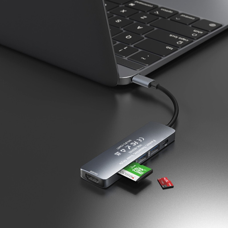 هاب داک استیشن 6 پورت ماکار مدل MK-DOCK-4K HDMI