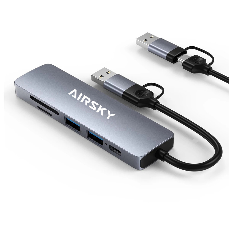 هاب 6 پورت USB3.0 ایراسکای مدل HC-13FL