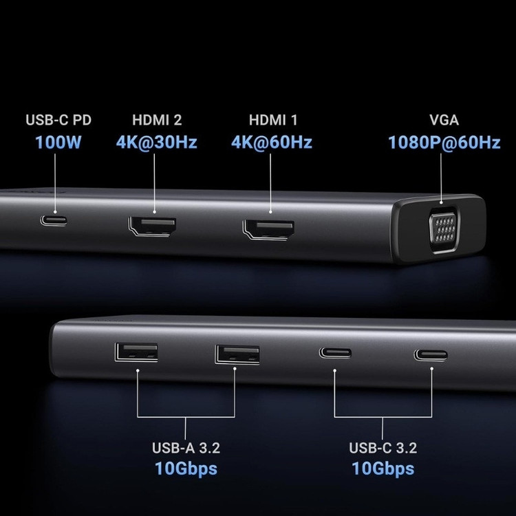 هاب 8 پورت USB-C یوگرین مدل CM639-35588