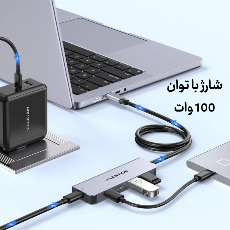 هاب 5 پورت USB-C لنشن مدل Ce31S