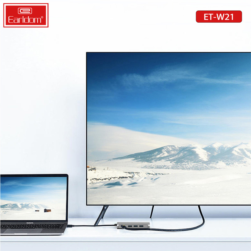 هاب 8 پورت USB-C ارلدام مدل 8IN1 W21