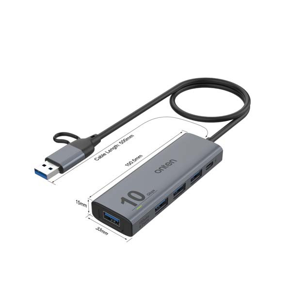 هاب 4 پورت USB-A / USB-C اونتن مدل UCA611