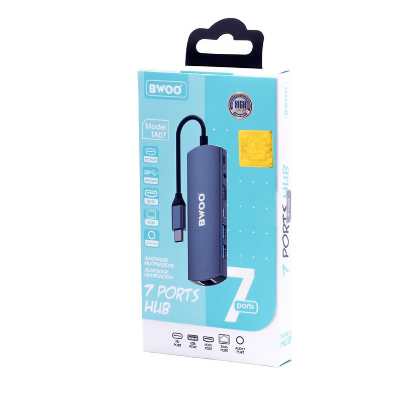 هاب 7 پورت USB-C بوو مدل TA07