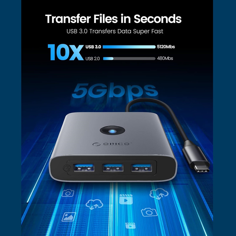 هاب 6 پورت usb-C اوریکو مدل FAX 6PR