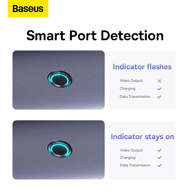 هاب 5 پورت USB-C بیسوس مدل UltraJoy Series HDMI-4K 30Hz Clarity BS-OH110