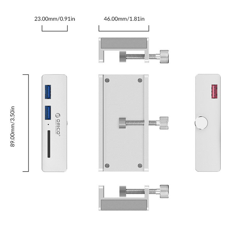 هاب USB 3.0 دوپورت اوریکو مدل MH2AC-U3
