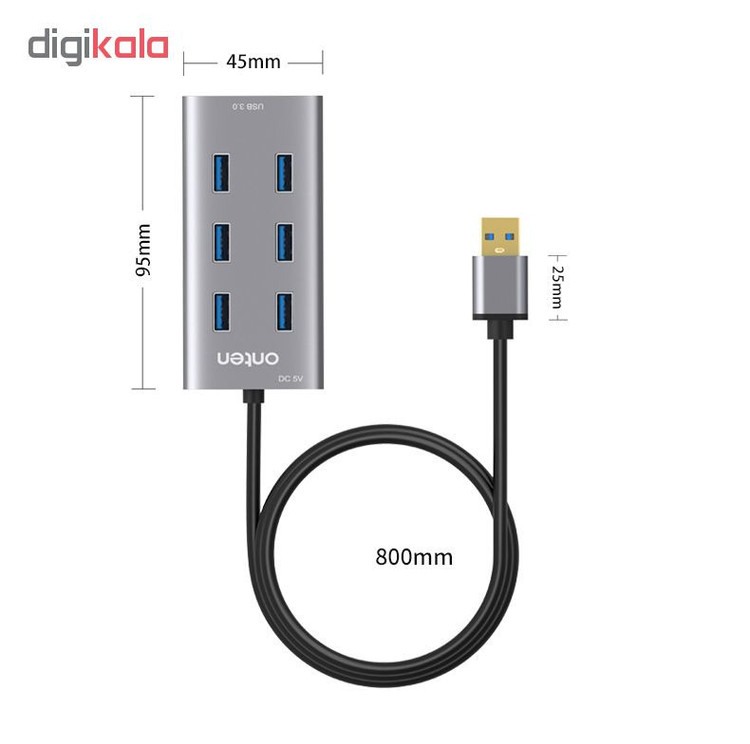هاب 7 پورت USB 3.0 اونتن مدل OTN-8108