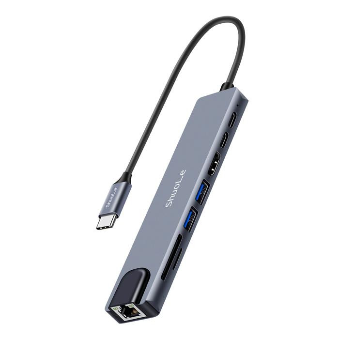 هاب ۸ پورت USB-C شوله مدل H801