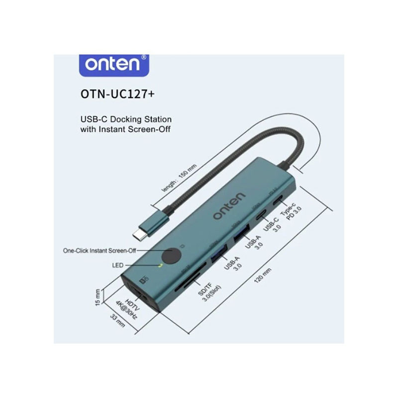 هاب 7 پورت USB-C اونتن مدل UC127